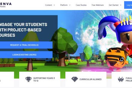 screenshot of zenva website